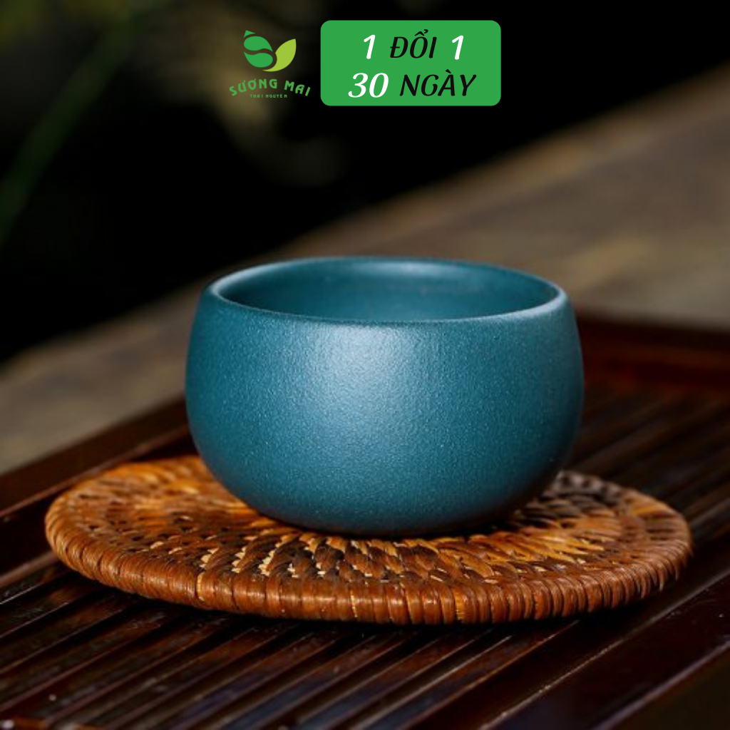 Bộ Ấm Chén Tứ Phương Lam Sa, Nguyên Khoáng, Thủ Công 270ml