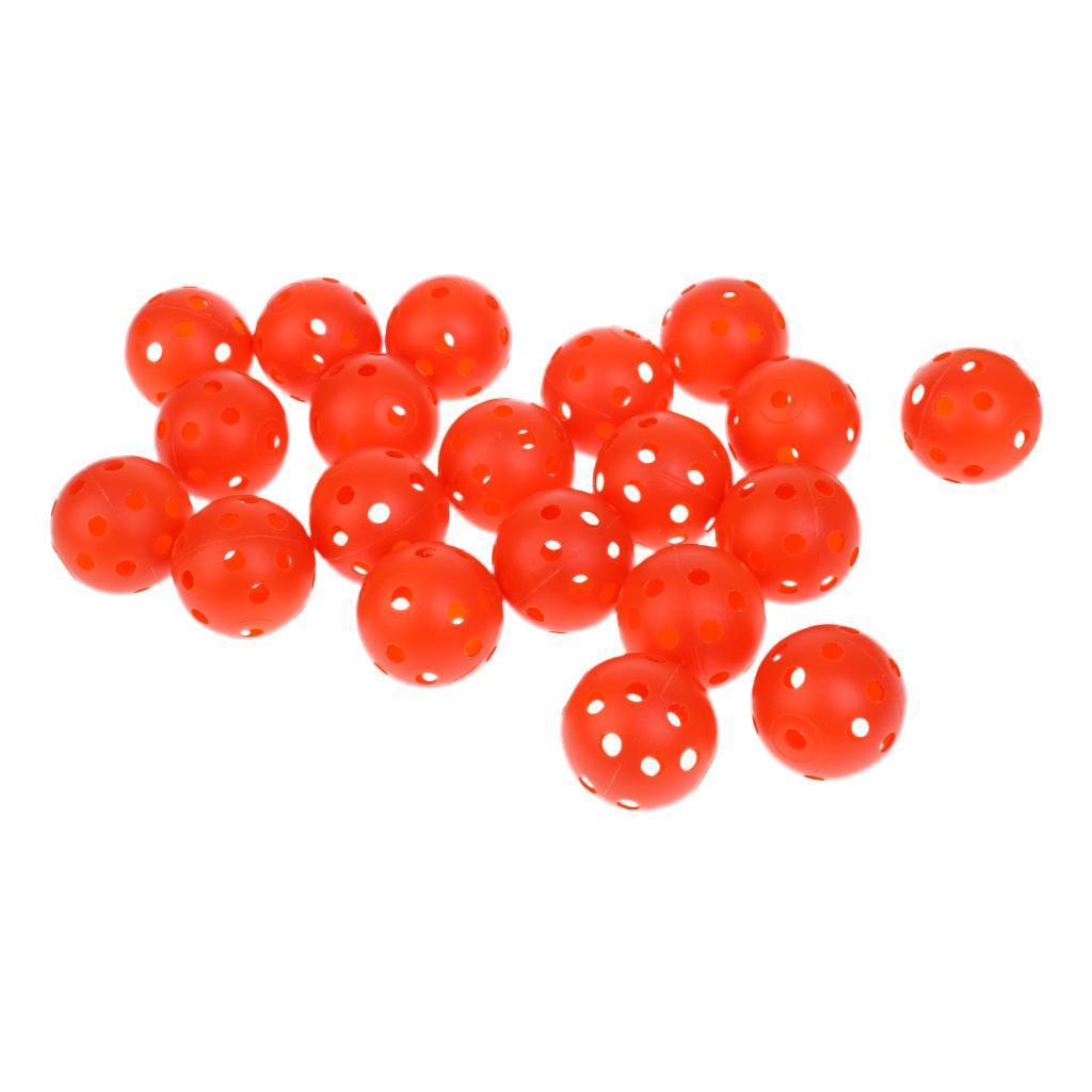 2-50 Pieces  Hollow Golf Balls Perforated Practice Training Ball