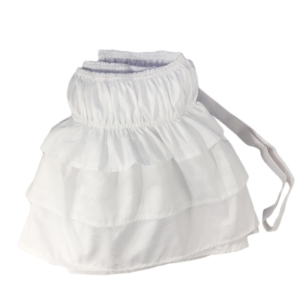Solid Color Tri-layer Ruffle Elastic Band Bed Skirt