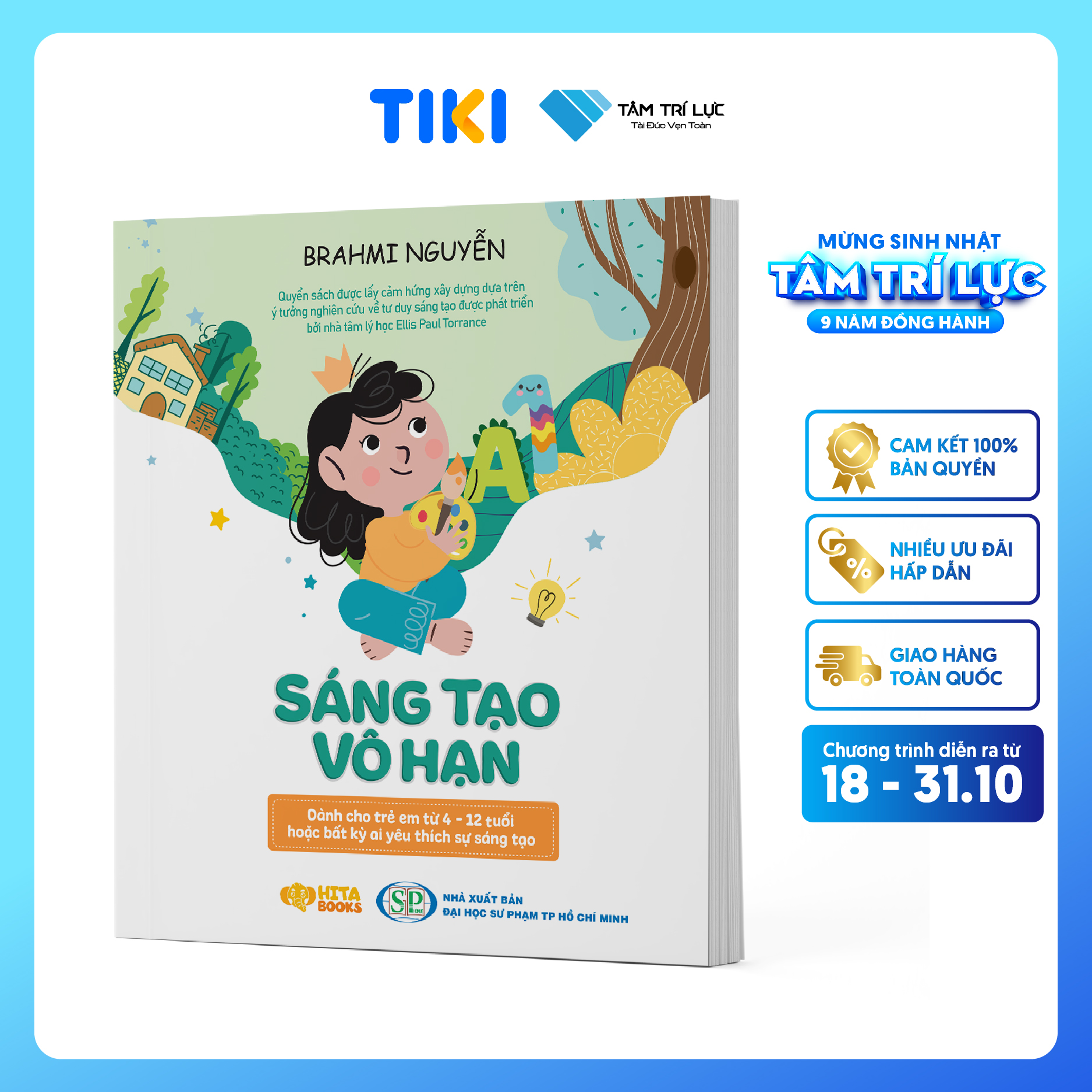 Sách thiếu nhi -  Sáng Tạo Vô Hạn - Sách dạy vẽ cho bé từ 4 tuổi trở lên