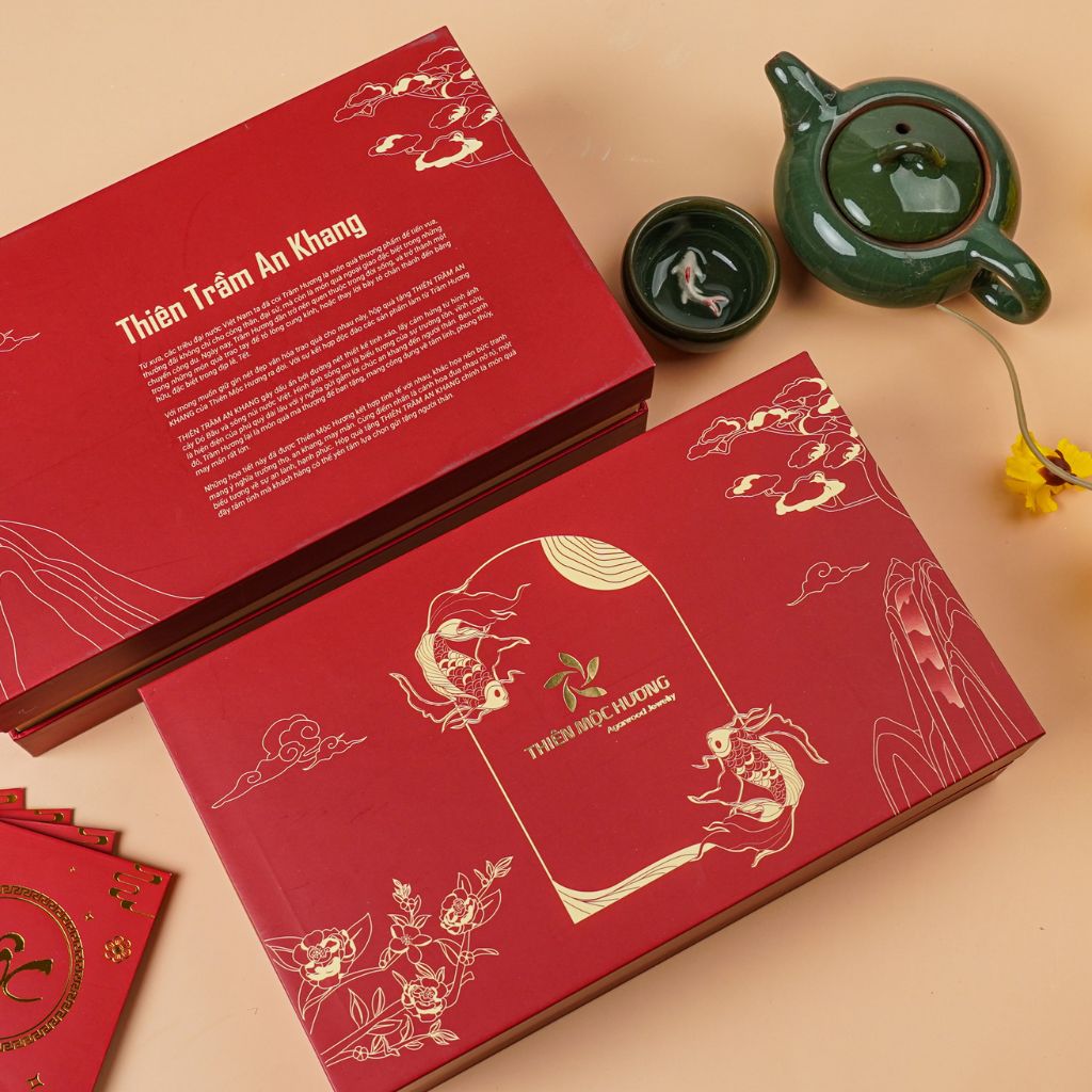 Set quà tặng nhang trầm hương Thiên Mộc Hương gồm lư, nước hoa và nhang