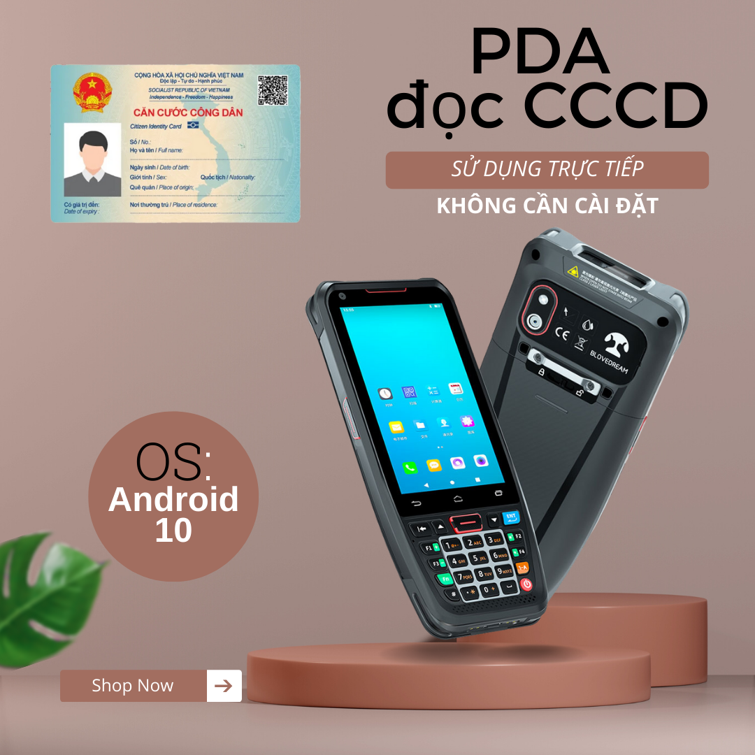 Máy quét mã vạch PDA đọc được CCCD – Máy kiểm kho PDA – Máy PDA OPTORI OP40 ( Hàng chính hãng)