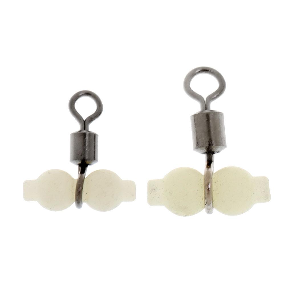 2# Fishing Rolling Barrel Swivel Fishing Tackle Connector with Luminous Bead