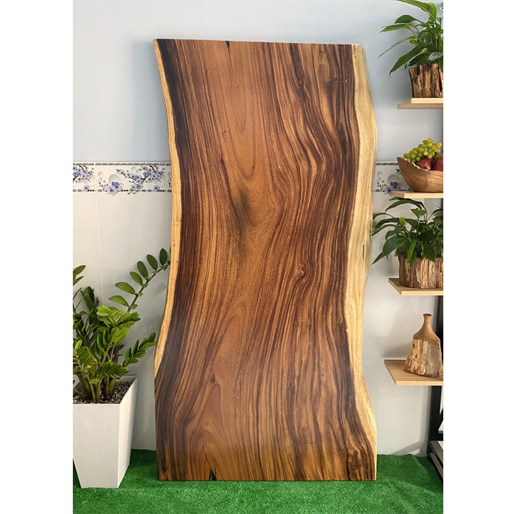 Mặt bàn gỗ me tây nguyên tấm KT 4.5x82x180cm