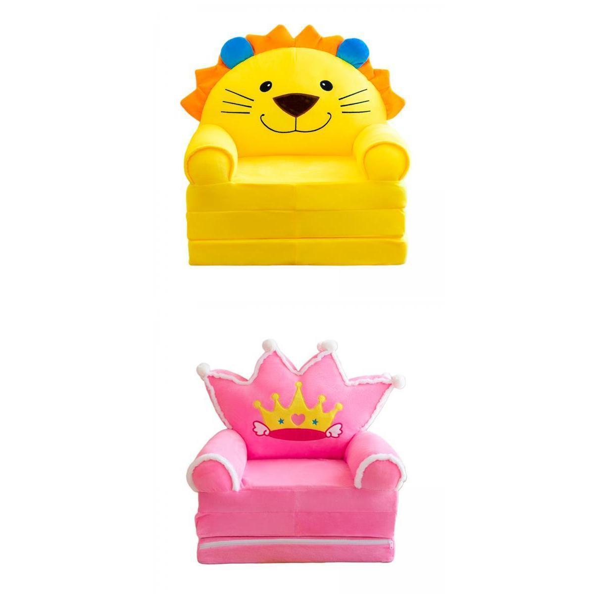 2x Kid Armchair Slipcover Foldable Washable for Bedroom