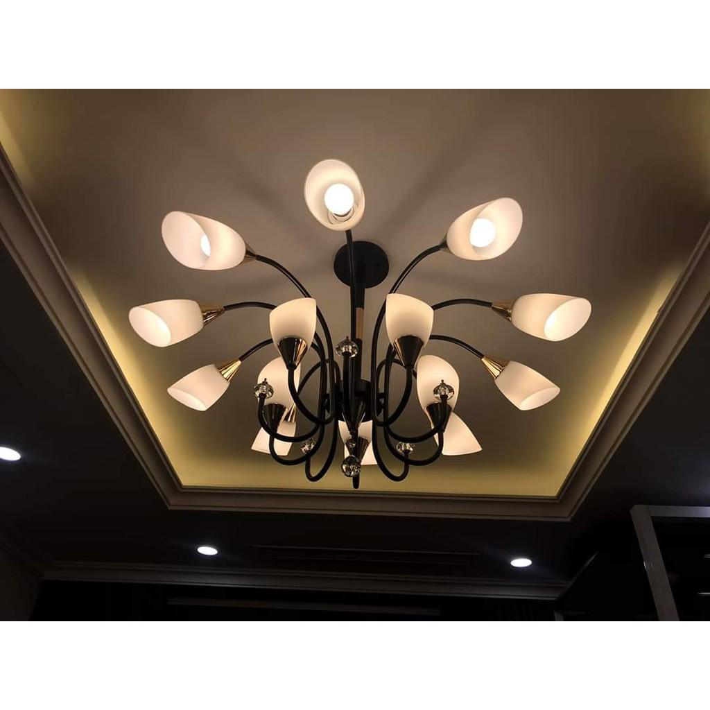 Đèn Chùm Hiện Đại 15 Bóng_có Quà Tặng - CH81768-15 - đèn chùm bông hoa 15 tay0