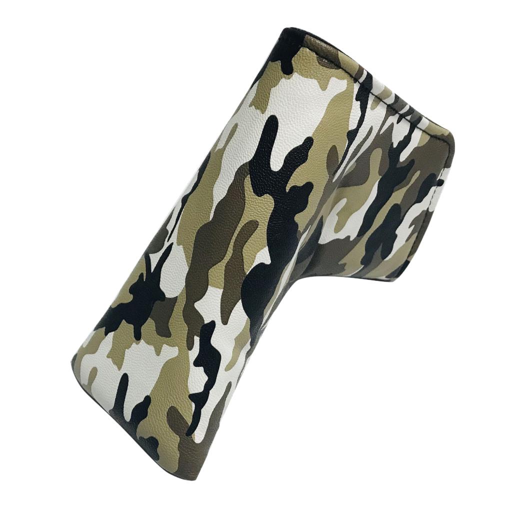 Golf Club Blade Putter Head Cover Magnetic Closure PU Leather Water-Proof Protector Headcover Club Protector Sleeve