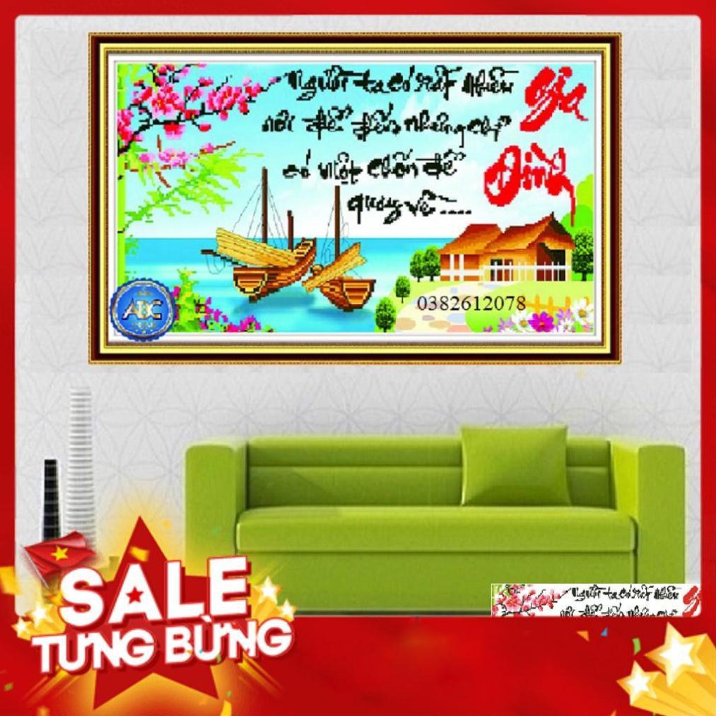 TRANH ĐÍNH ĐÁ GIA ĐÌNH THƯ PHÁP - TRANH CHƯA ĐÍNH VS081