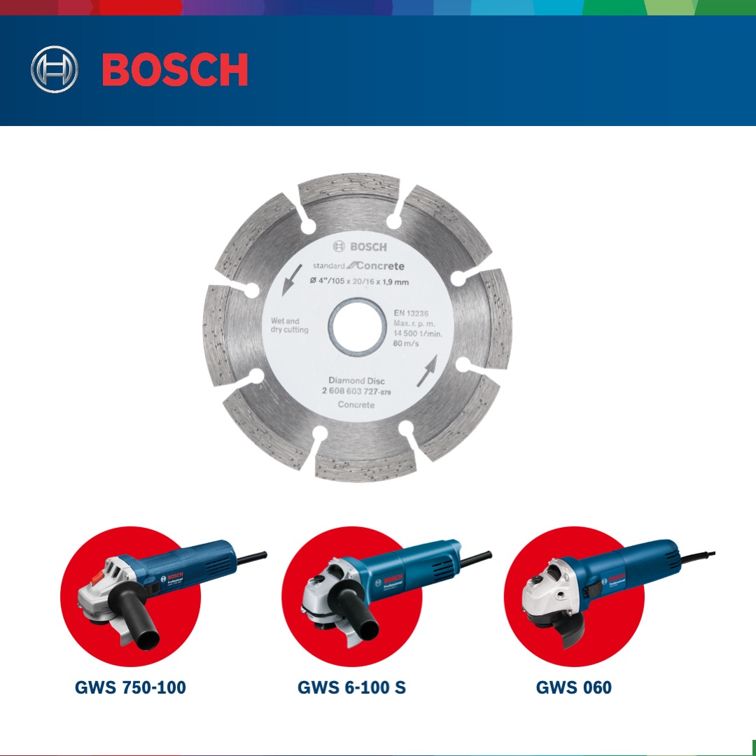 Đĩa cắt kim cương Bosch 105x20/16mm bê tông (Standard)