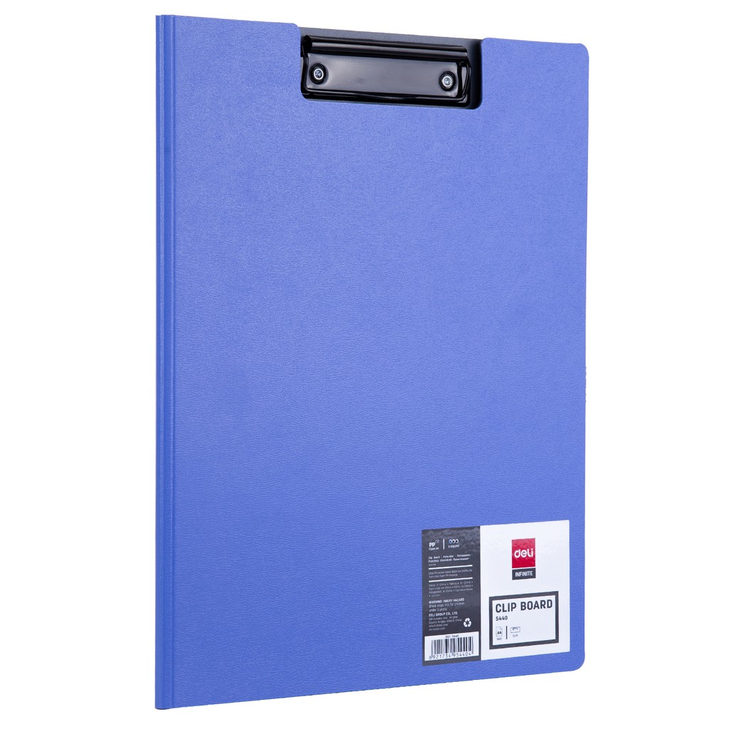 Trình Ký A4 Deli - Khổ A4 - Kẹp Kim Loại - Xanh Dương - 1 Chiếc - W5440