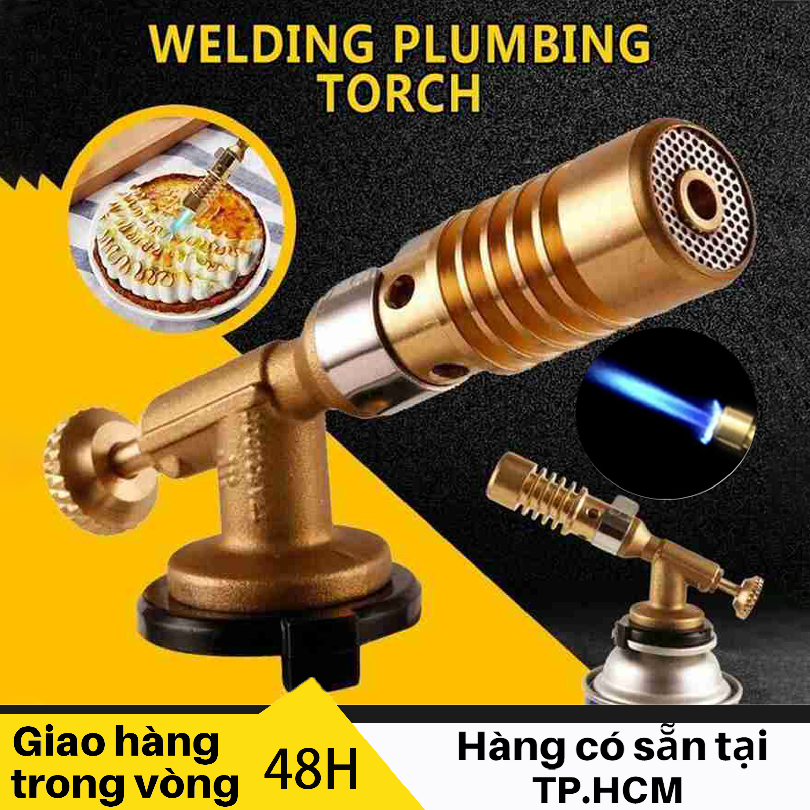 Đầu khò gas bằng đồng cao cấp, khò ga chuyên dụng cho thợ cơ khí, điều chỉnh nhiệt độ cao 1300 độ C, hàn ống đồng điều hòa, chế biến thức ăn,phục vụ nấu ăn