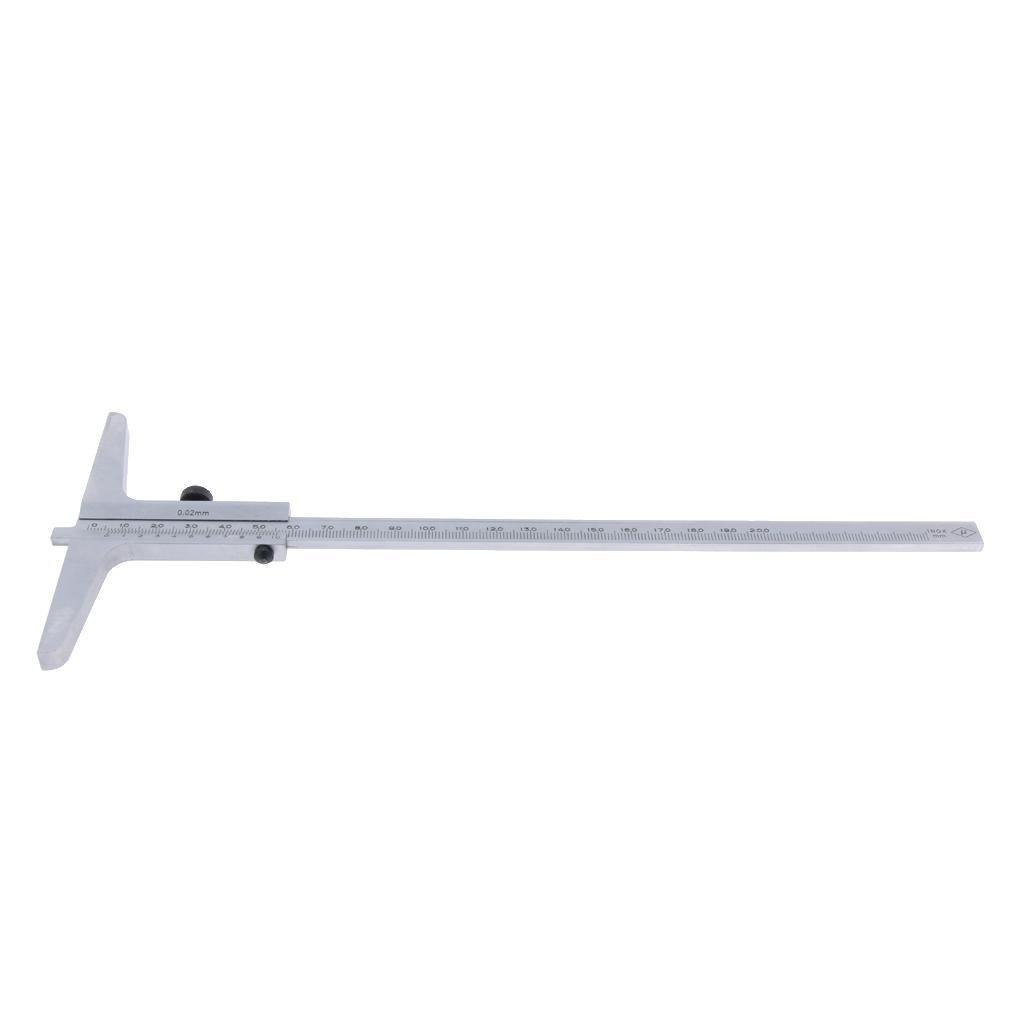 Stainless Steel Vernier Depth Gauge Gage Vernier Caliper 150mm 200mm 300mm