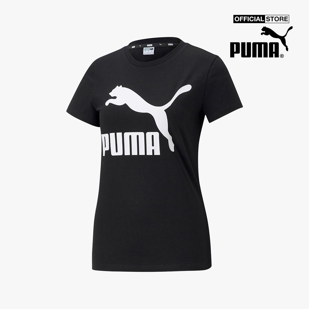 PUMA - Áo thun nữ tay ngắn cổ tròn Classics Logo 530076