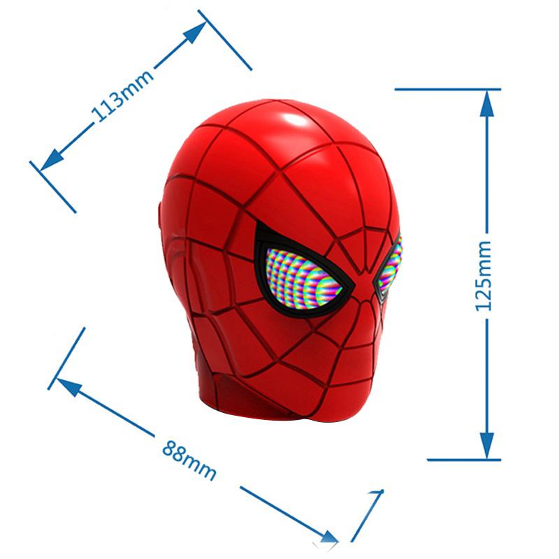 Loa siêu trầm Bluetooth không dây Marvel Spiderman V4.2 có hỗ trợ đài FM Loa thẻ TF Loa âm thanh nổi Hifi 360 di động Màu sắc: Đen
