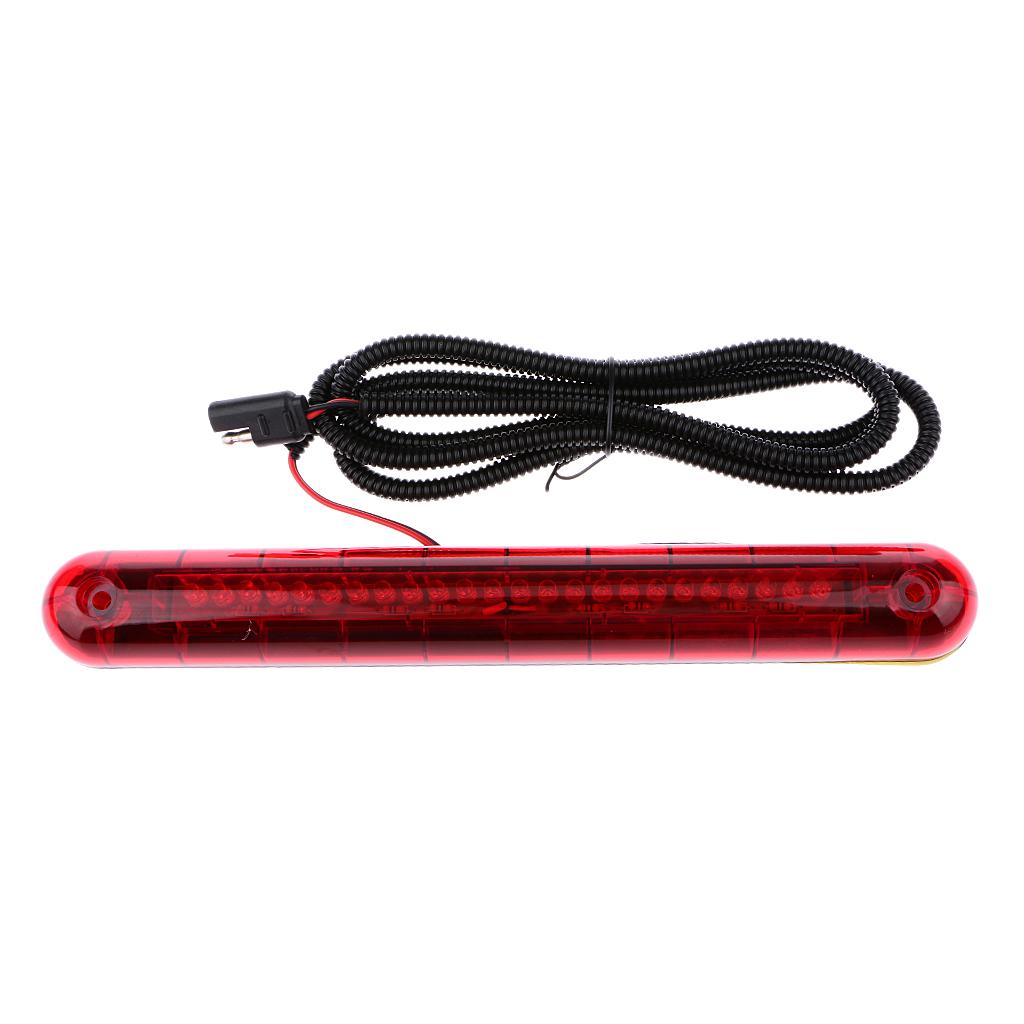 Red 24 LED 12V Car High Mount Third 3RD Brake Stop Tail Light Lamp Plastic