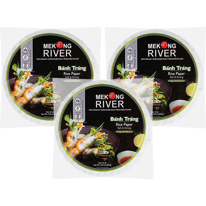 Combo 3 Túi Bánh Tráng Mekong River 16cm 300g