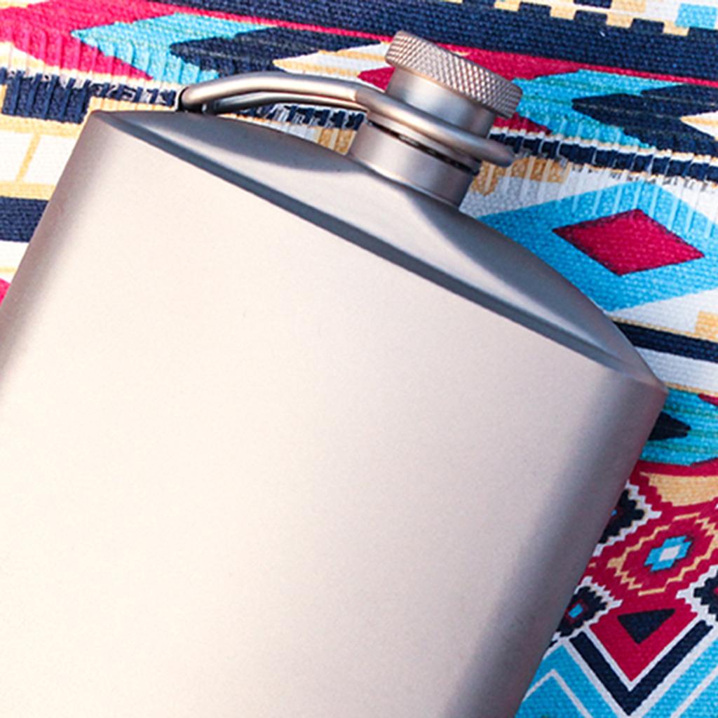 Portable Titanium Hip Flask Whiskey Flagon Camping Liquor Bottle & Alcohol Stove