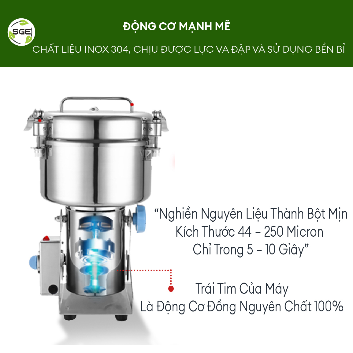 Máy xay bột mịn PG150. Xay thành bột mịn trong nháy mắt. Hàng chính hãng Thái Lan