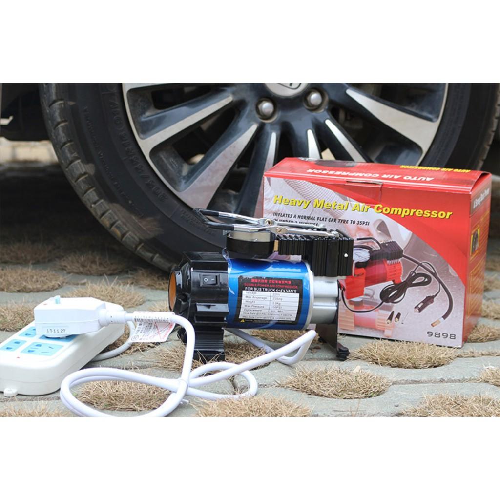Máy bơm lốp đa năng mini nguồn điện 220V dây ống 3m - ShopToro - AsiaMart