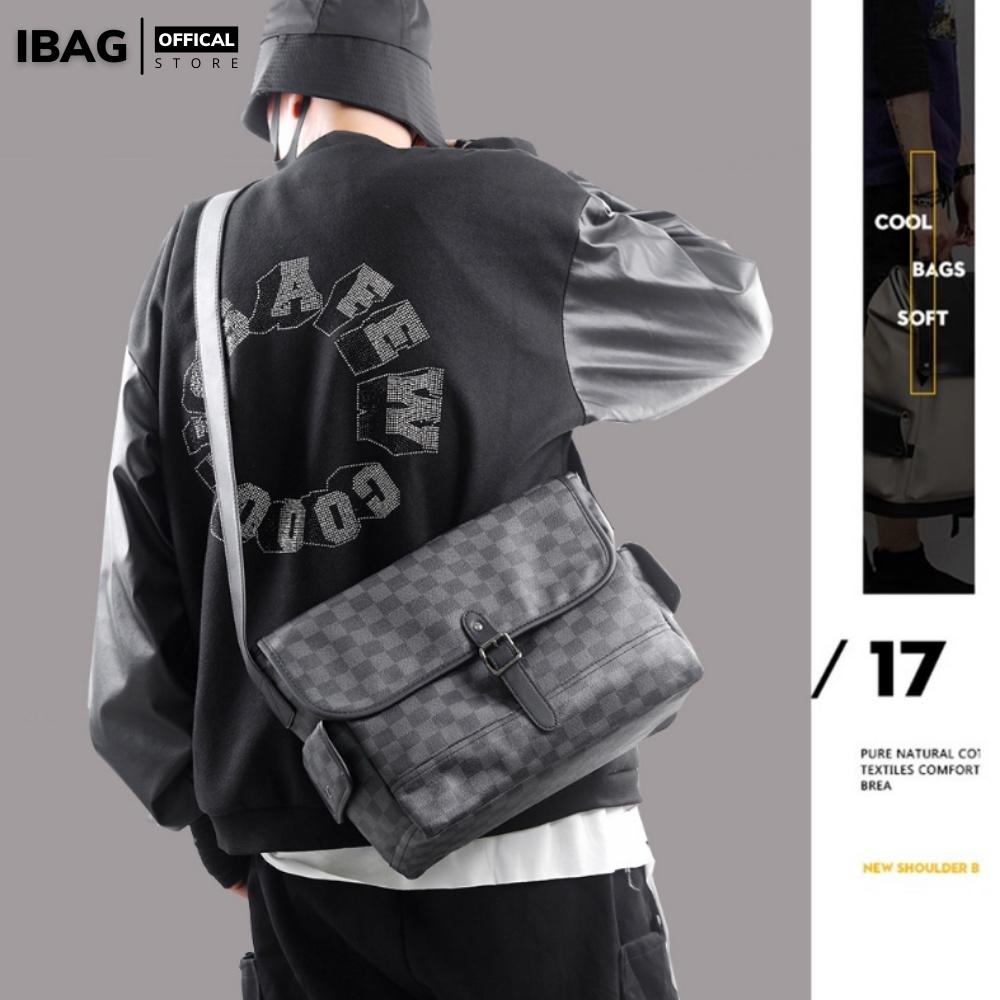 Túi đeo chéo nam nữ unisex ,Da Pu cao cấp kẻ caro,Chống thấm nước -Kiểu dáng trẻ trung, cá tính -