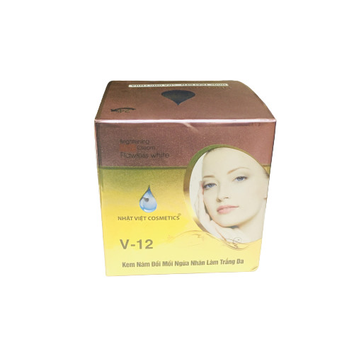 Kem V-12 Nám Đồi Mồi Ngừa Nhăn Làm Trắng Da Ngọc Trai Đen Sữa Ong Chúa(13g)