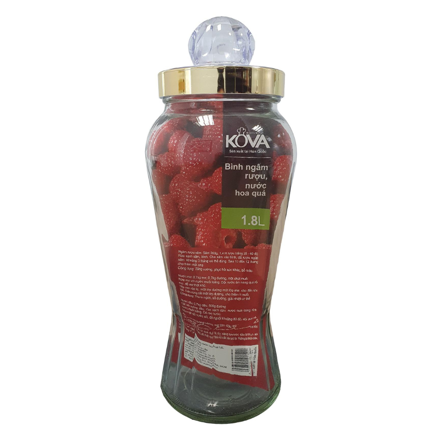 Bình Ngâm Rượu, Nước Hoa Quả Kova  BNR1.8 1.8 Lít