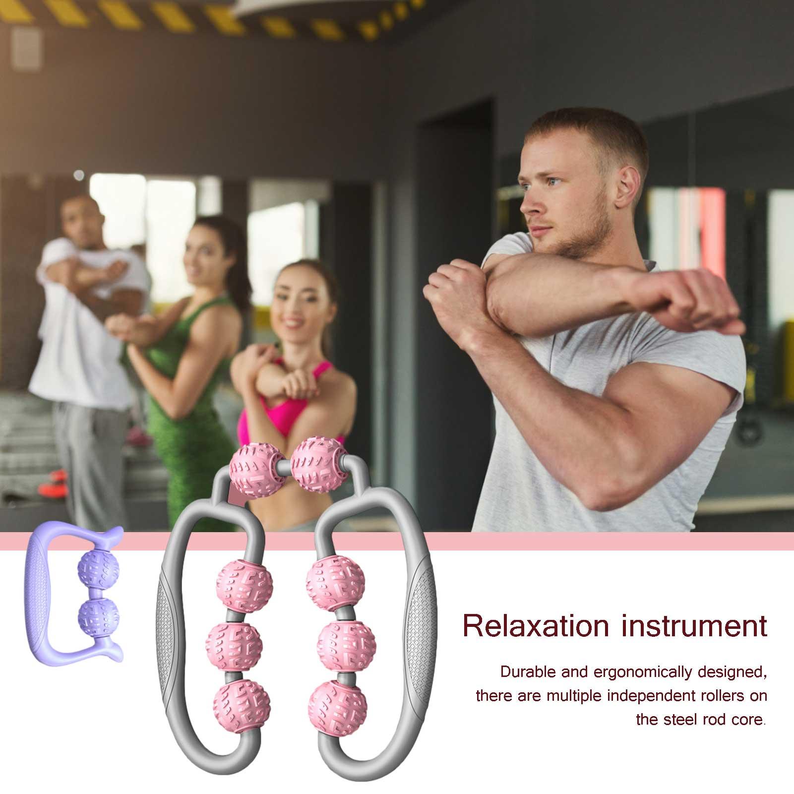 Hình Khuyên Chân Kẹp Đa Năng Máy Massage Con Lăn Tập Thể Dục Con Lăn Xốp Dính Bê Giãn Cơ Stovepipe Hiện Vật