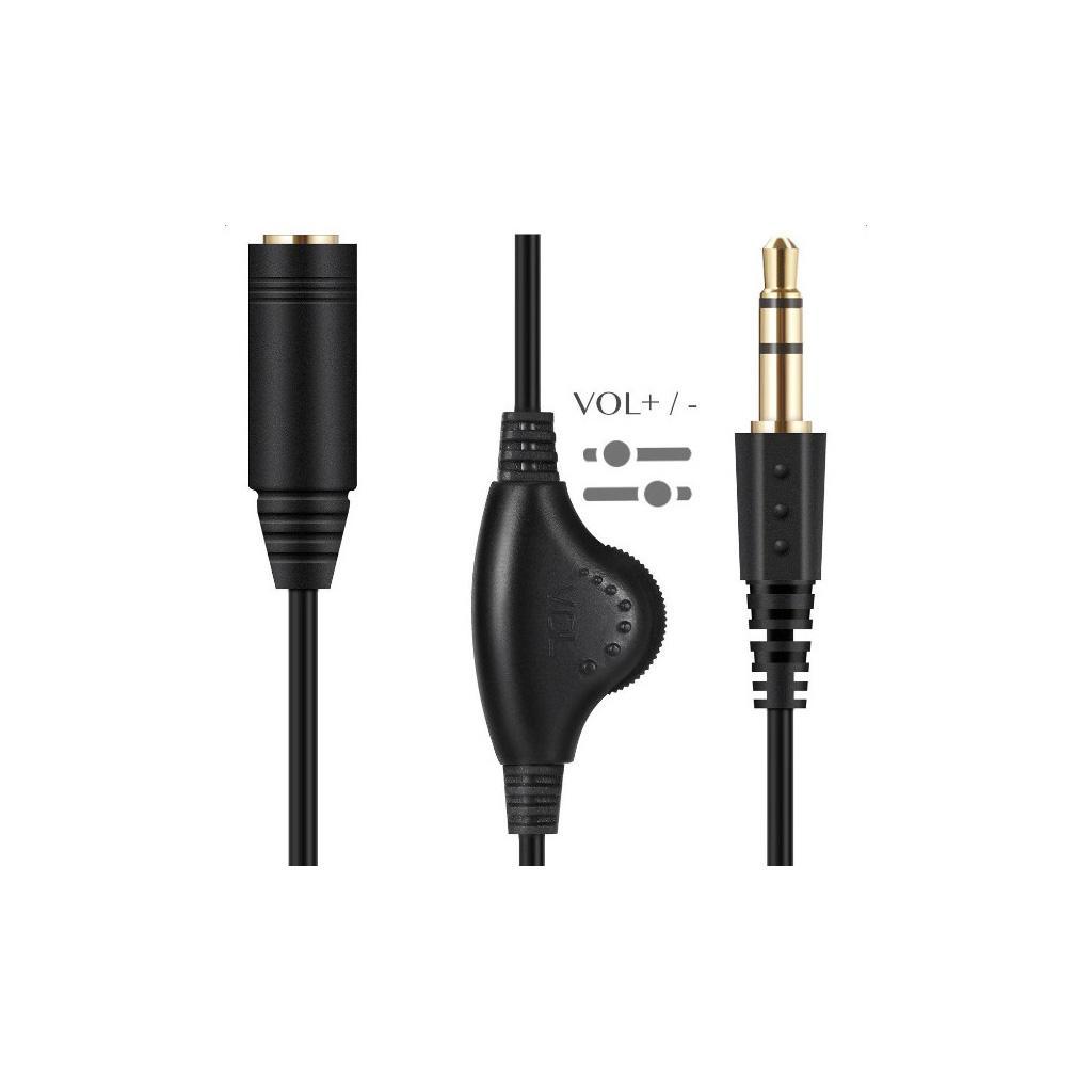 3-4pack 3.5mm M/F Stereo Earphone Audio Extension Cable 1M with Volume Control