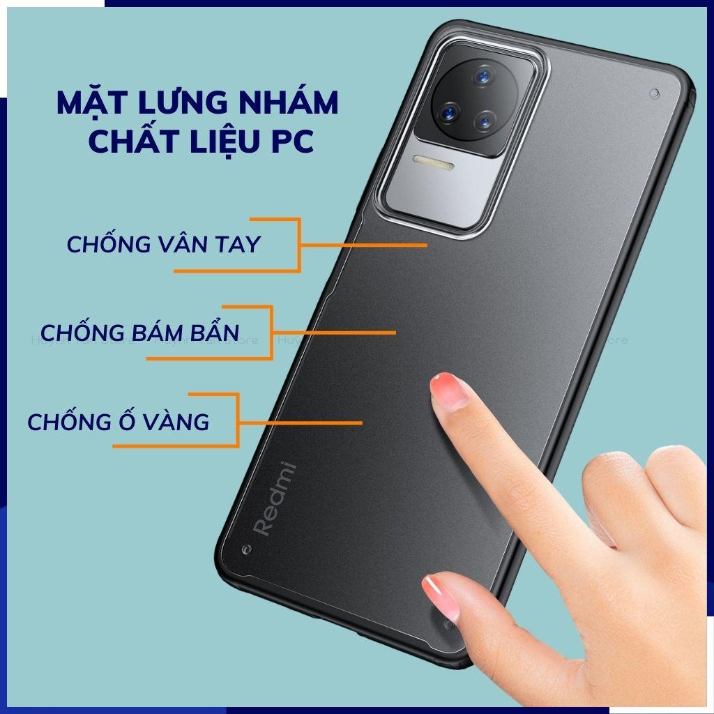 Ốp lưng redmi k50, k50 pro chống sốc bảo vệ camera chống vân tay nhám viền màu ver 2 phụ kiện điện thoại huỳnh tân store