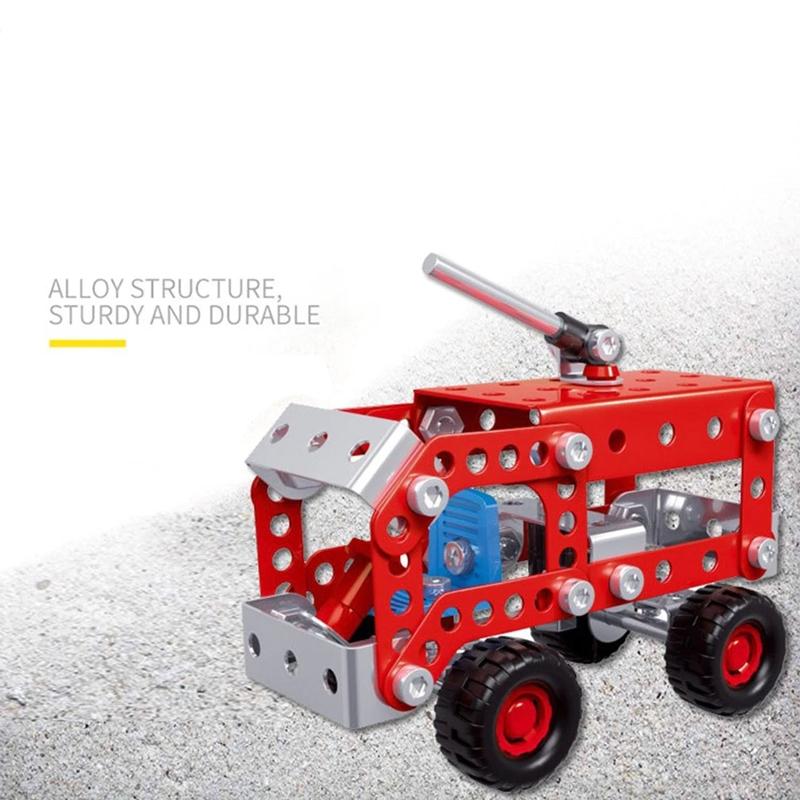 Đồ Chơi Giáo Dục STEM - Metal Bricks 4in1 - 4 Phương Tiện Biến Hình Cứu Hỏa Siêu Bền 1202