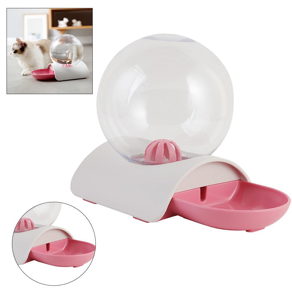 Automatic Pets Water Dispenser Cat Feeding Bowl Feeder Pink