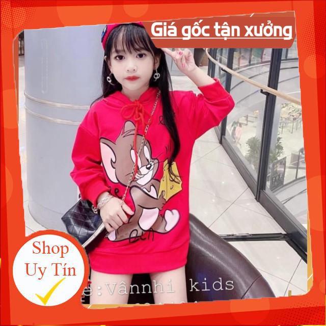 ÁO NỈ CHUỘT JERRY ĐỎ GIẤU QUẦN CHO BÉ