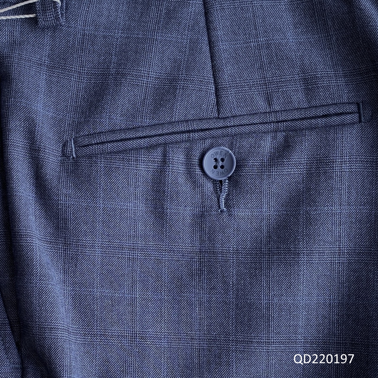 OWEN - Quần âu nam TRENDY màu XANH KẺ CA RÔ 220197 - Quần tây nam dáng ôm