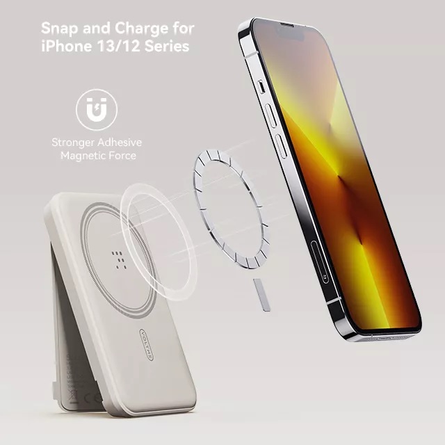 Pin Sạc Dự Phòng Không Dây Voltme MagPak 5K Magnetic Wireless Battery Charger 5000mAh Power Capacity (Hàng chính hãng)