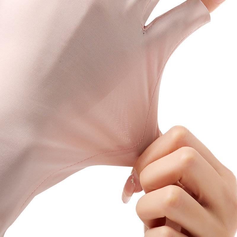 Mùa hè Ice Silk Half Fingerers Găng tay Phụ nữ chống lại những phụ kiện xe đạp câu cá ngoài trời của người lớn thoáng khí Color: 16 Size: One Size