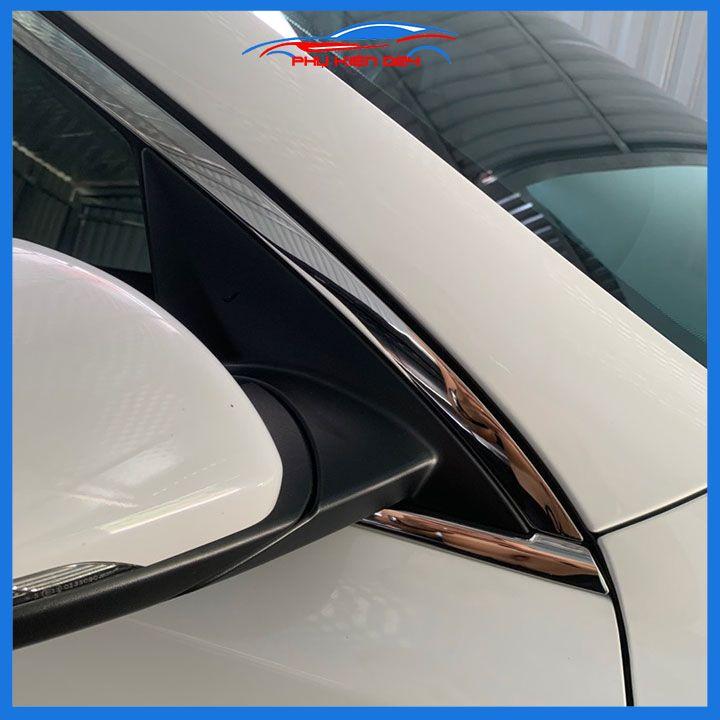 Bộ nẹp viền chân kính cong kính Kia K3 2021-2022-2023-2024 Inox sáng bóng chuẩn form xe