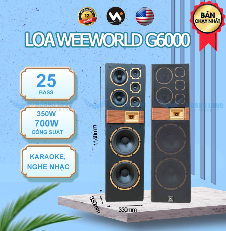 Loa Loa Weeworld G6000 bass 30 giá rẻ,chơi đa năng vừa hát vừa nghe - Hàng Chính Hãng