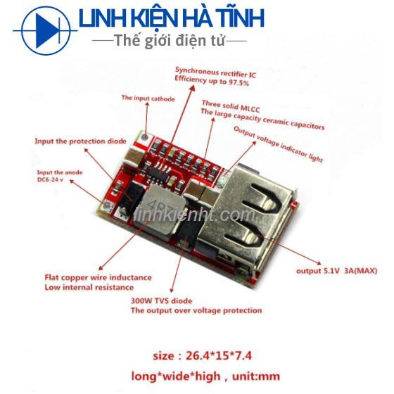 Mạch hạ áp sạc nhanh điện thoại, mạch sạc điện thoại trên ô tô