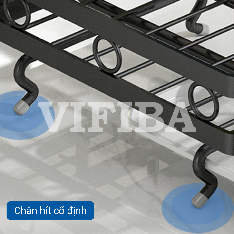 Giá Kệ Để Đồ Dùng Rửa Chén Bát Nhà Bếp VIFIBA, Kệ Ráo Nước Bằng Thép Carbon Không Gỉ Chính Hãng