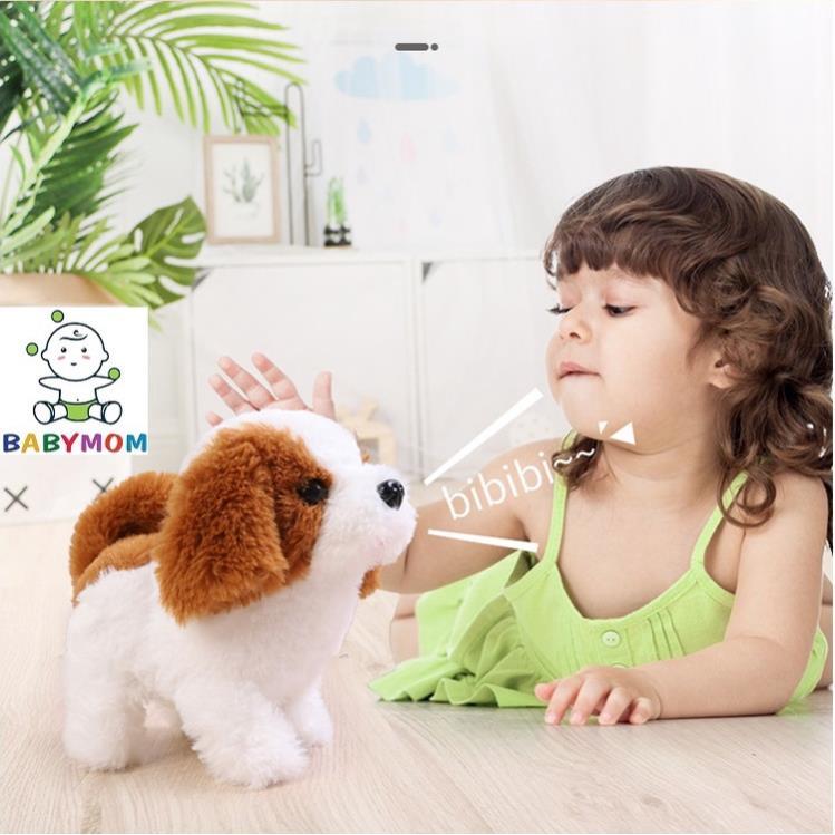 Đồ chơi Chó bông biết đi, biết kêu bibi, biết vẫy đuôi siêu cute giúp bé thân gần gũi với con vật