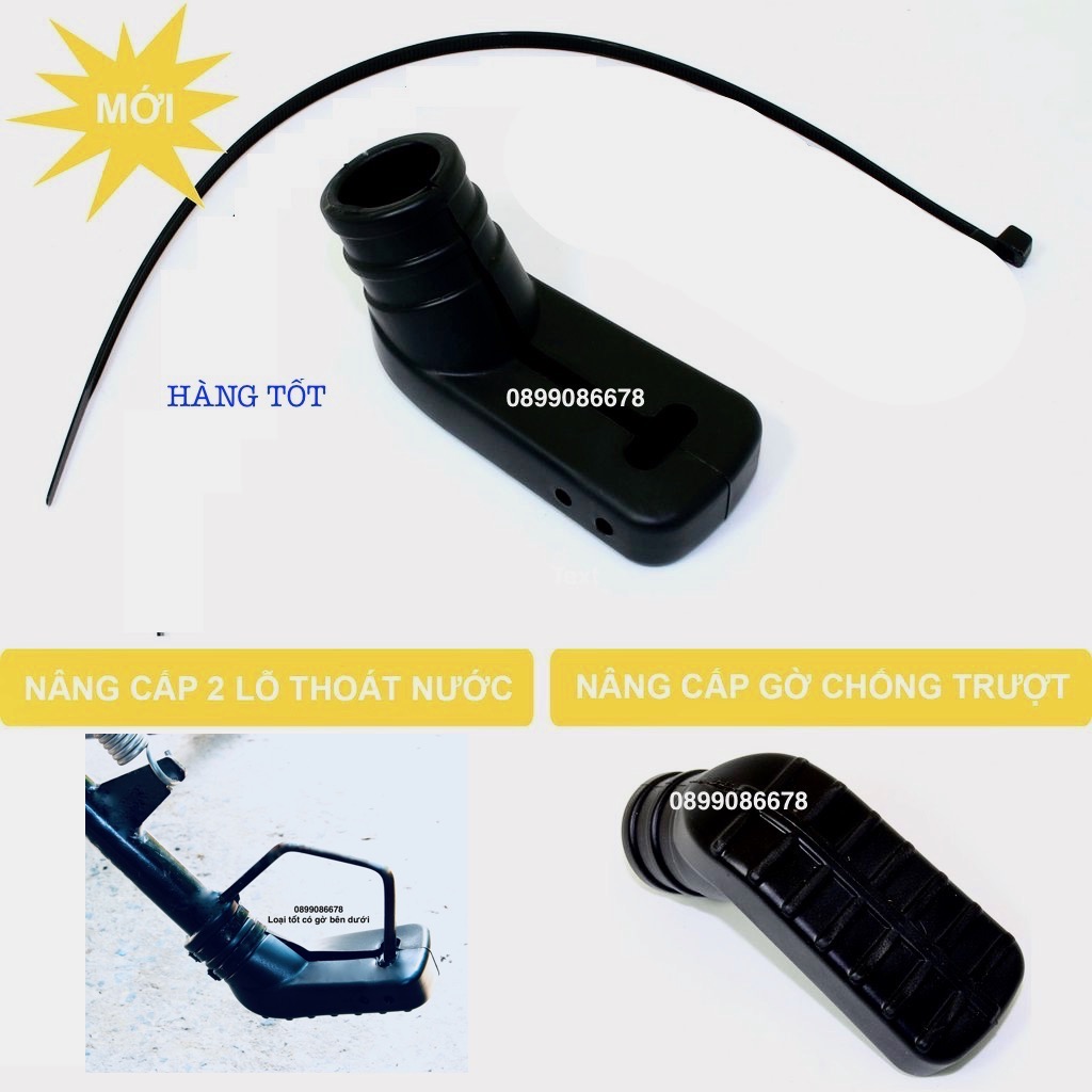Boc chân chống dành cho xe máy - Cao su loại tốt - Có lỗ thoát nước và gờ chống trượt