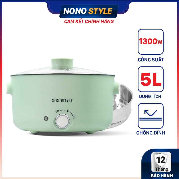 Nồi Điện Đa Năng Nonostyle (5L) - Hàng Chính Hãng