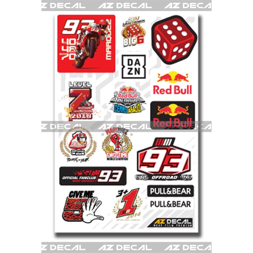 Sticker Dán Xe Chủ Đề Marquez | Trang Trí Xe Máy, Xe Điện, Nón Bảo Hiểm, Laptop, Điện Thoại