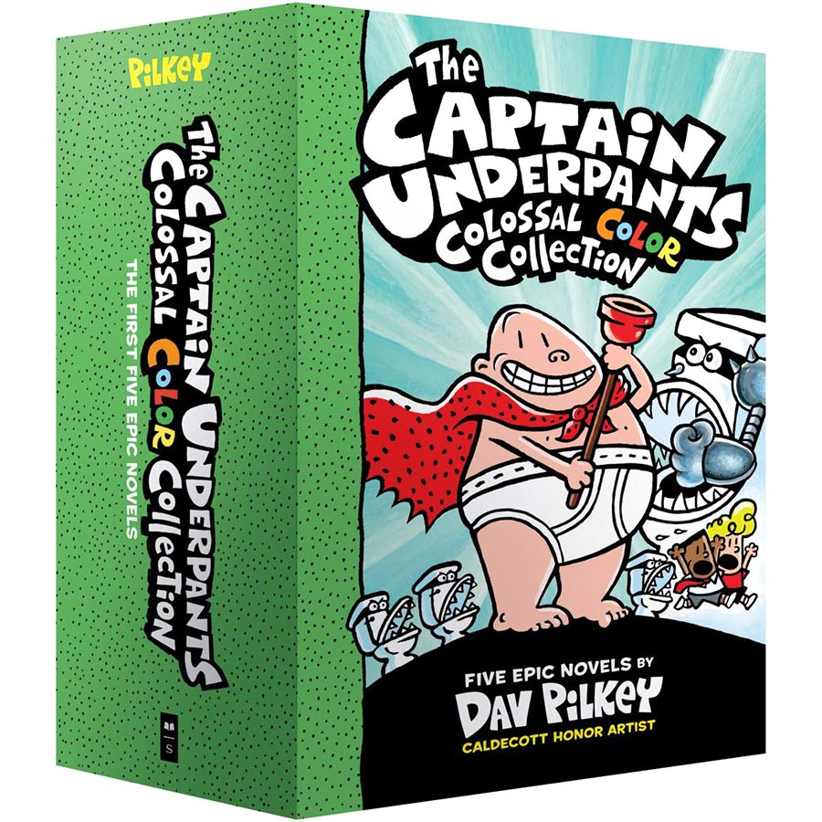 The Captain Underpants Colossal Color Collection (Captain Underpants Volume 1-5 Boxed Set) (Dav Pilkey)