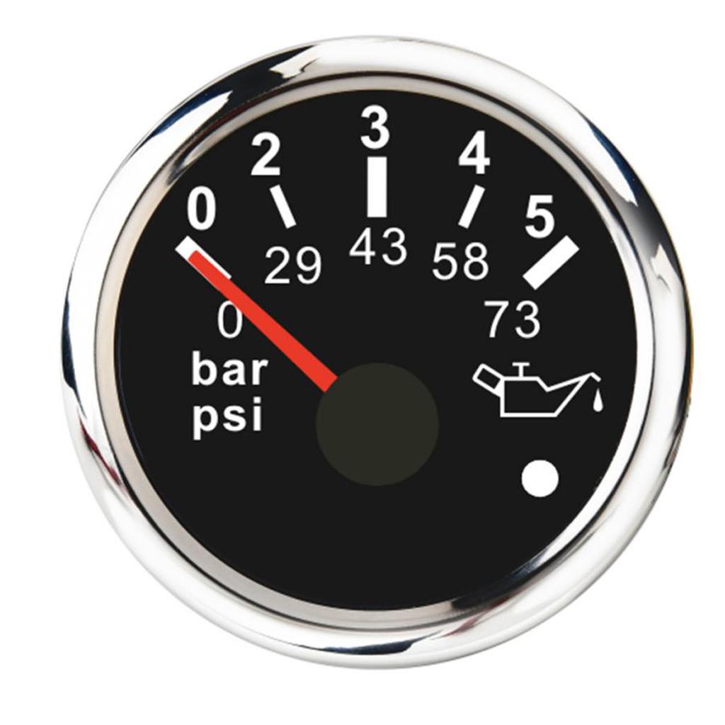 52mm Car LED Digital Oil Pressure Gauge Oil Pressure Gauge Gauge 0 ~ 5bar / 0 ~
