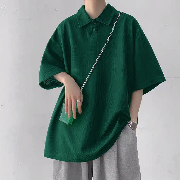 Áo polo thể thao vải tổ ong from đứng , Áo cổ trụ chất liệu vải tổ ong không co giãn