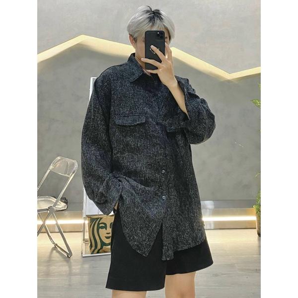 Sơmi nam - sơ mi tay dài basic có túi vải siêu đẹp