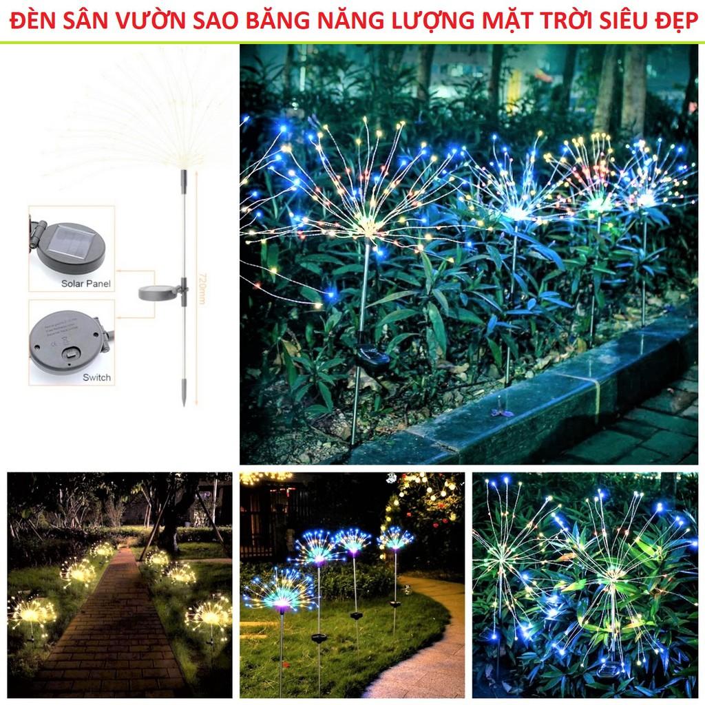 Đèn sân vườn năng lượng mặt trời trang trí hiệu ứng hoa bồ công anh chớp nháy siêu đẹp