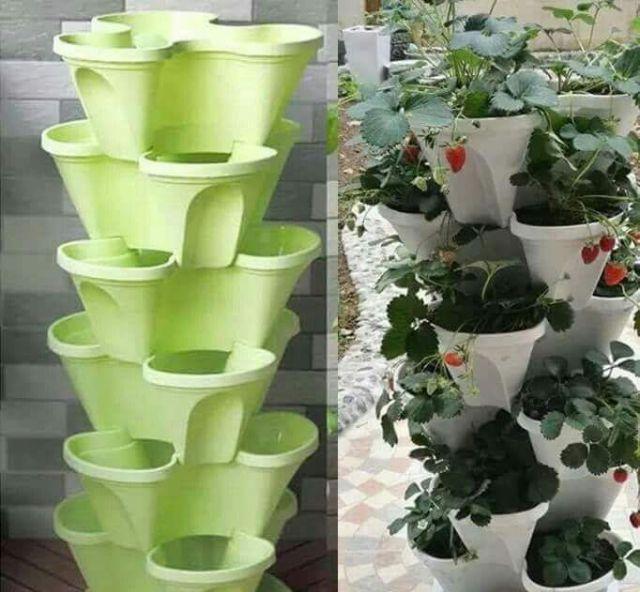 Tháp trồng hoa 6 tầng 1 đĩa