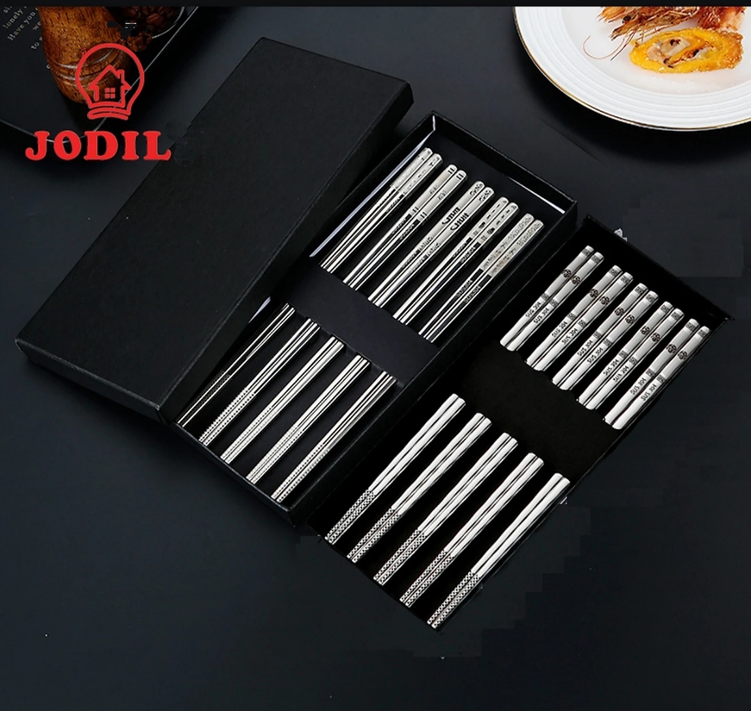 HỘP 10 ĐÔI ĐŨA INOX 304 - CAO CẤP - SANG TRỌNG - NGUYÊN KHỐI INOX 304 BỀN MÃI THEO THỜI GIAN